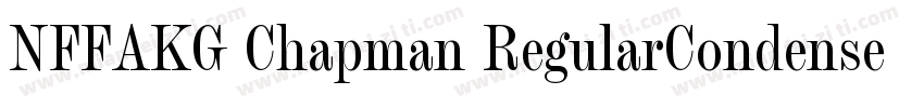 NFFAKG Chapman RegularCondensed字体转换